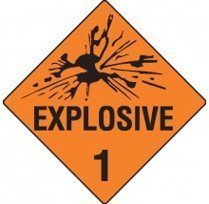 Class 1 Dangerous Goods Warning Triangle