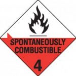 Substances liable to spontaneous combustion