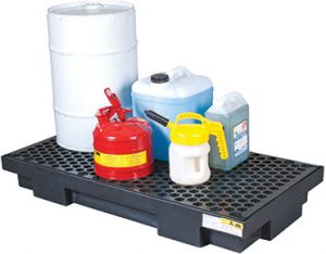 Low profile polyethylene drum bund - half pallet size