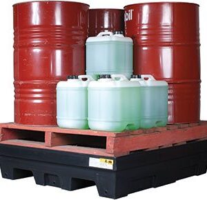 Polyethylene drum bund with removable grate - 4 drum