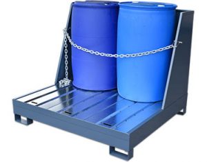 Powder coated steel shrouded drum bund 4 drum