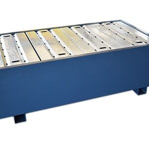 Powder coated steel double IBC containment bund