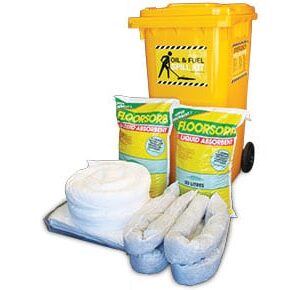 Spill Kit: Oil & Fuel Indoor - Economy 168L Absorbent Capacity